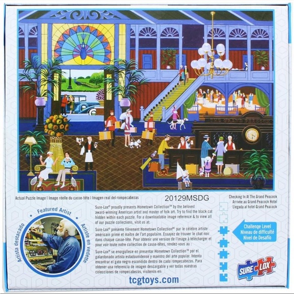 HOMETOWN COLLECTION 1000 Piece Jigsaw Puzzle Grand Peacock Hotel Fun Family Game - Picture 3 of 8